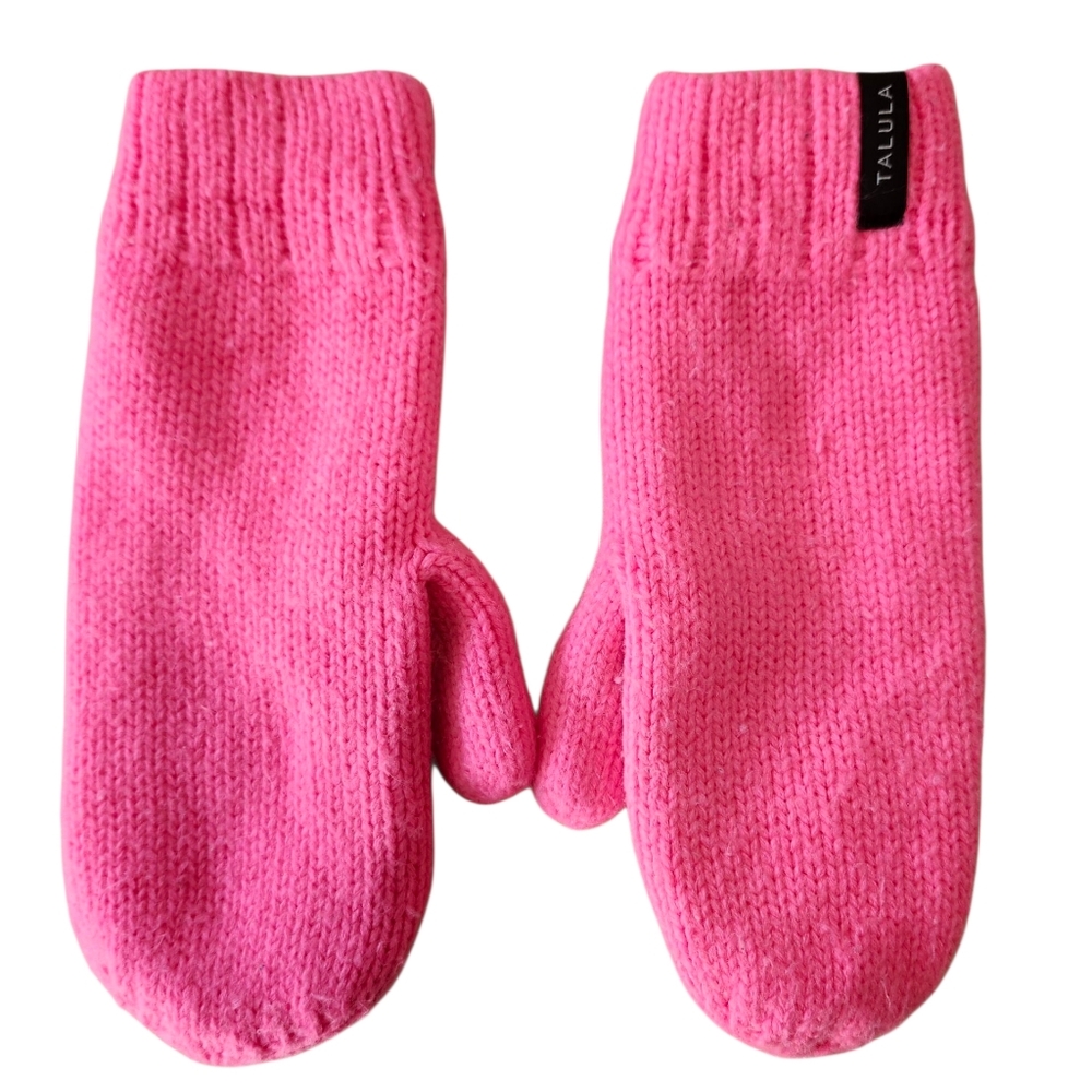 😻 3/$30 Aritzia Talula Pink Knit Lined Mittens O/S